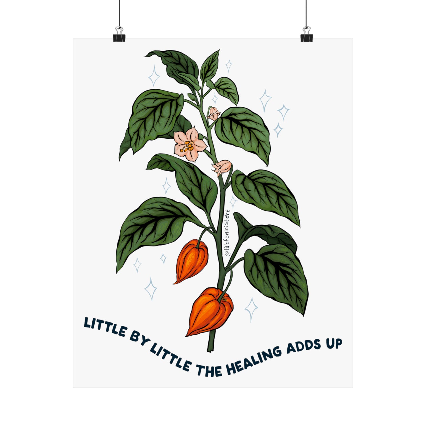 Little By Little The Healing Adds Up: Mental Health Art Print