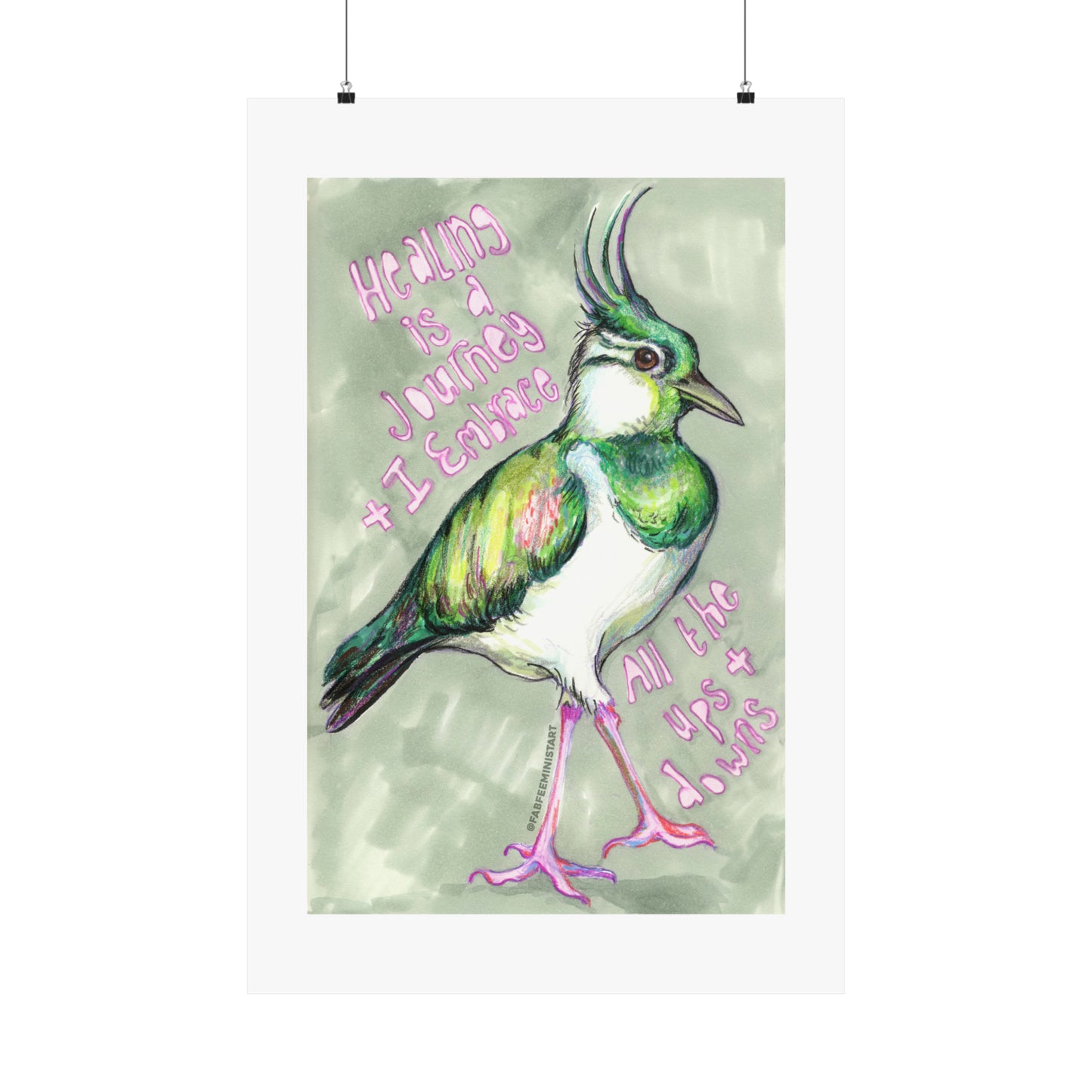 Healing Is A Journey And I Embrace The Ups And Downs: Mental Health Art Print