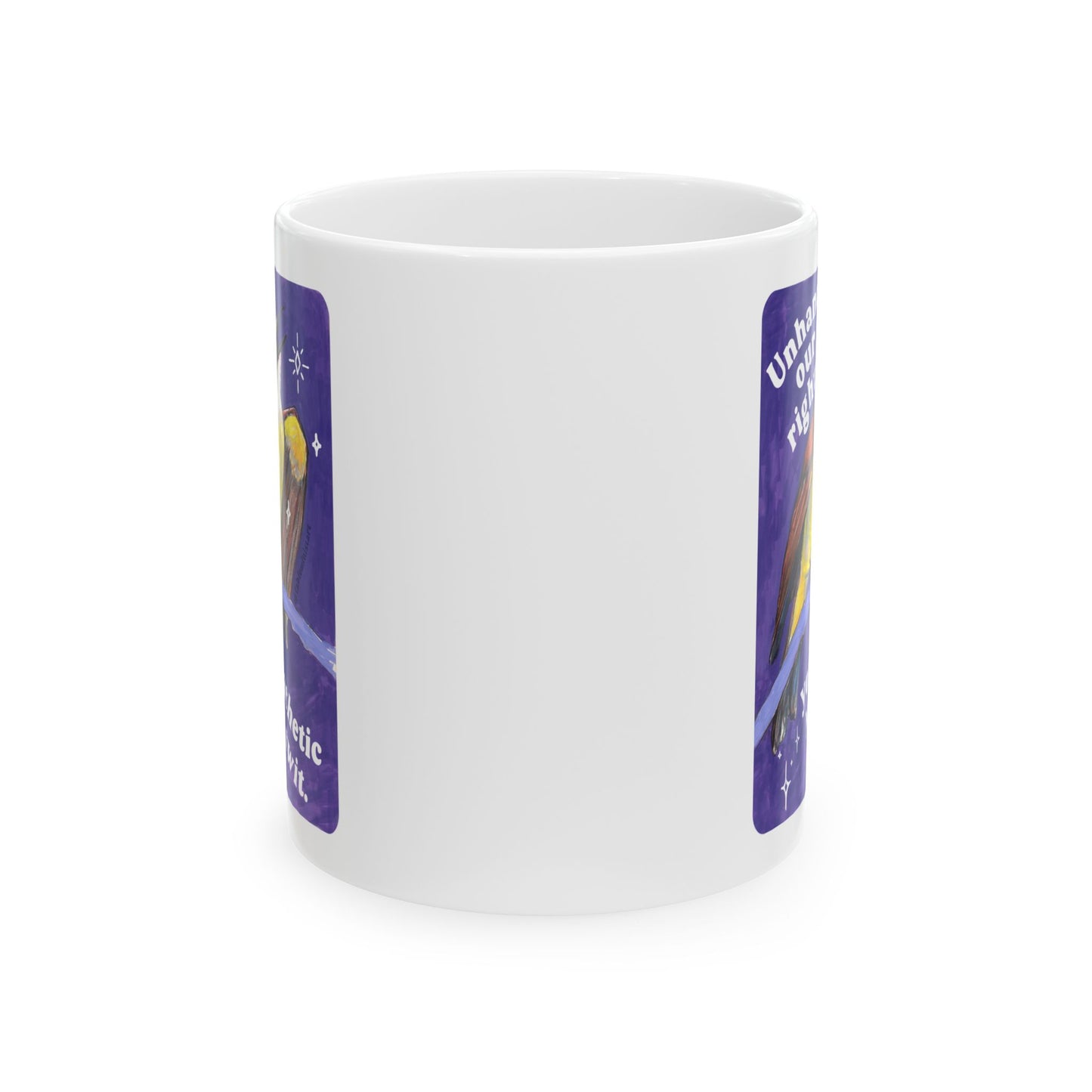 Unhand our rights you Nazi twits: Feminist Mug