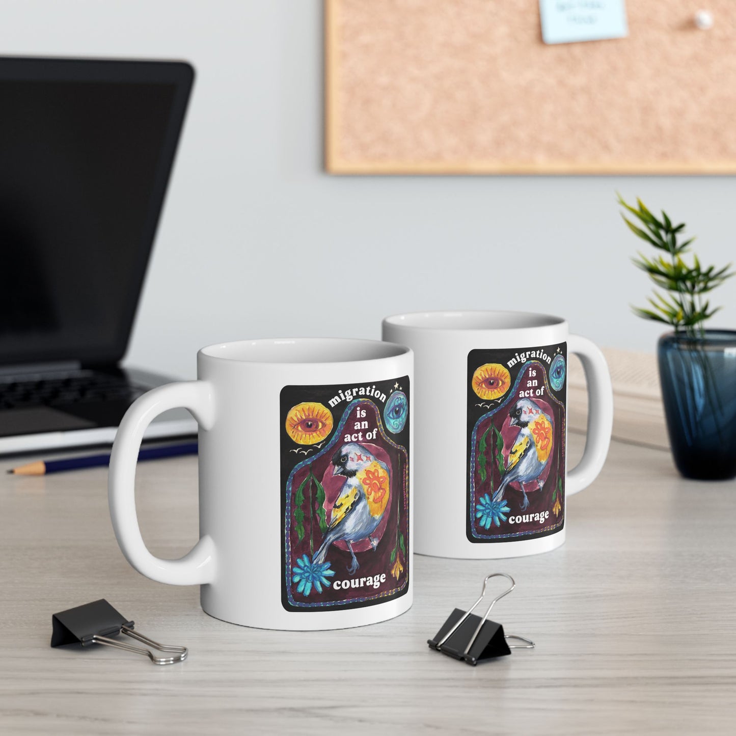 Migration Is An Act Of Courage: Feminist Mug
