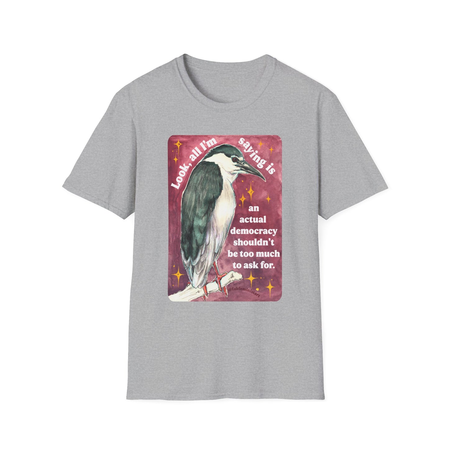 Look, all I'm saying is an actual democracy shouldn't be too much to ask for: Feminist Shirt