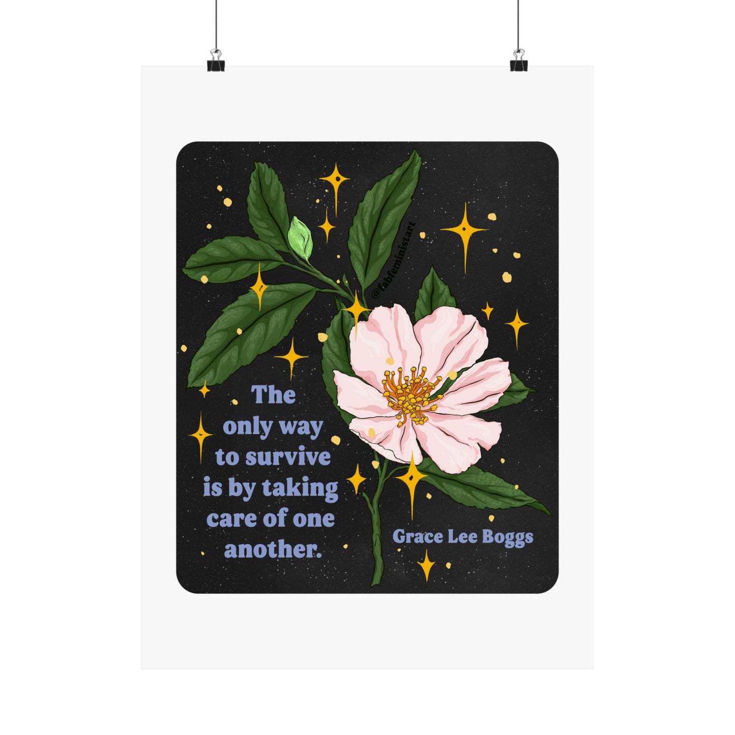 The only way to survive is by taking care of one another, Grace Lee Boggs: Feminist Print