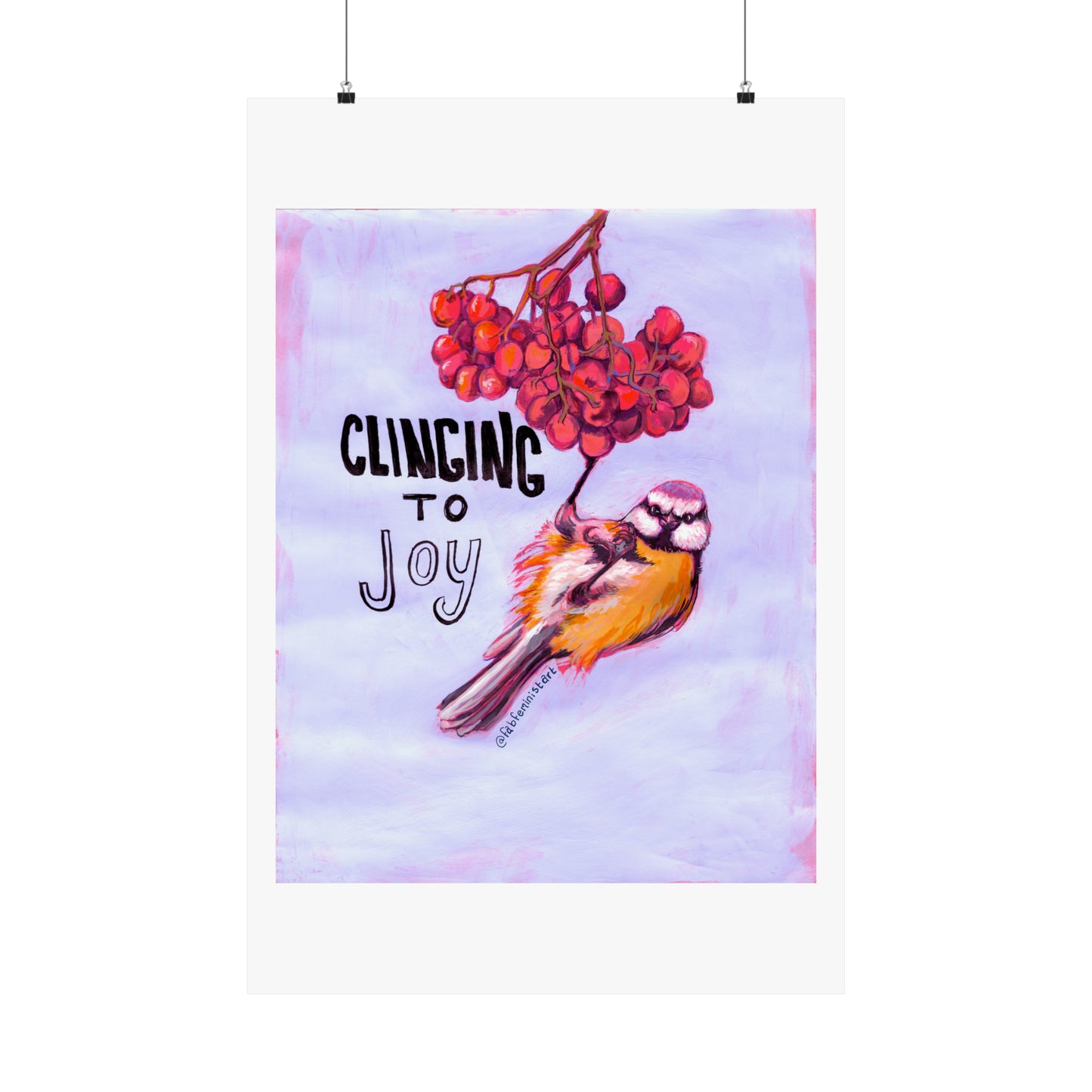 Clinging To Joy: Mental Health Art Print