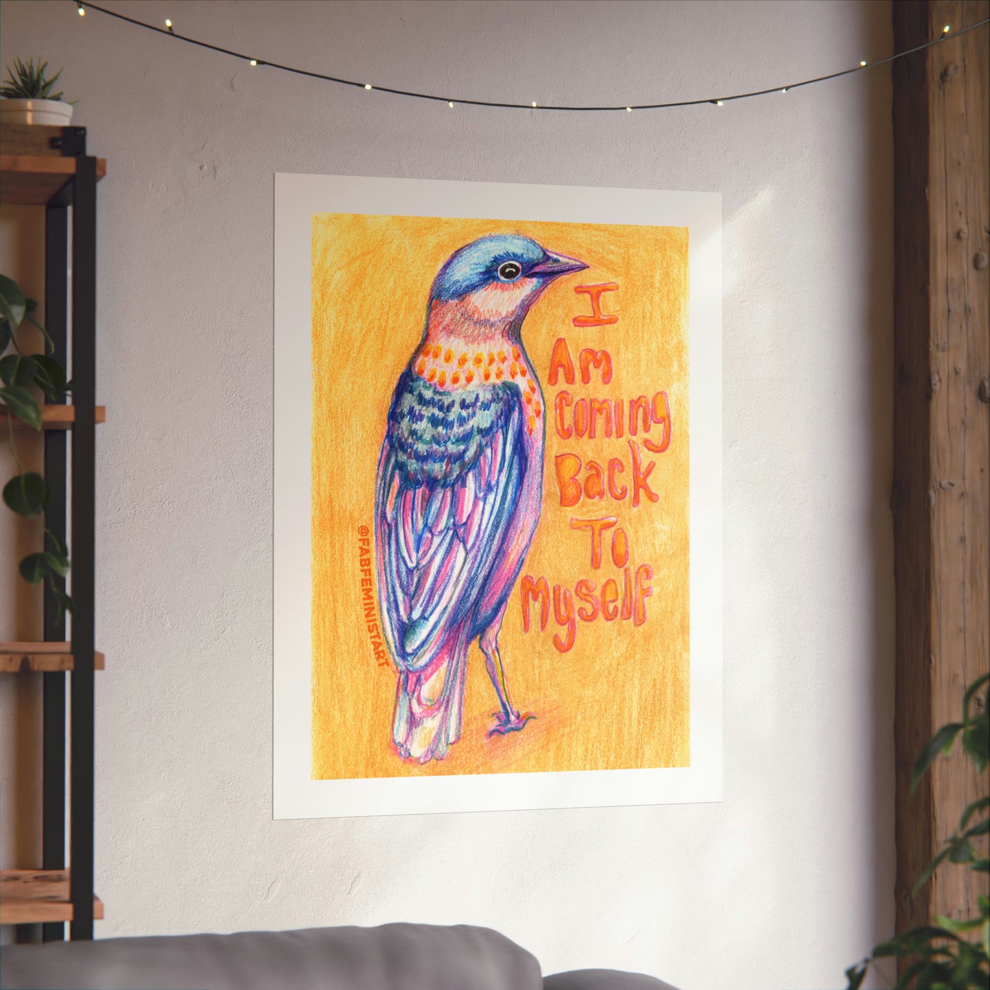 I Am Coming Back To Myself: Mental Health Art Print