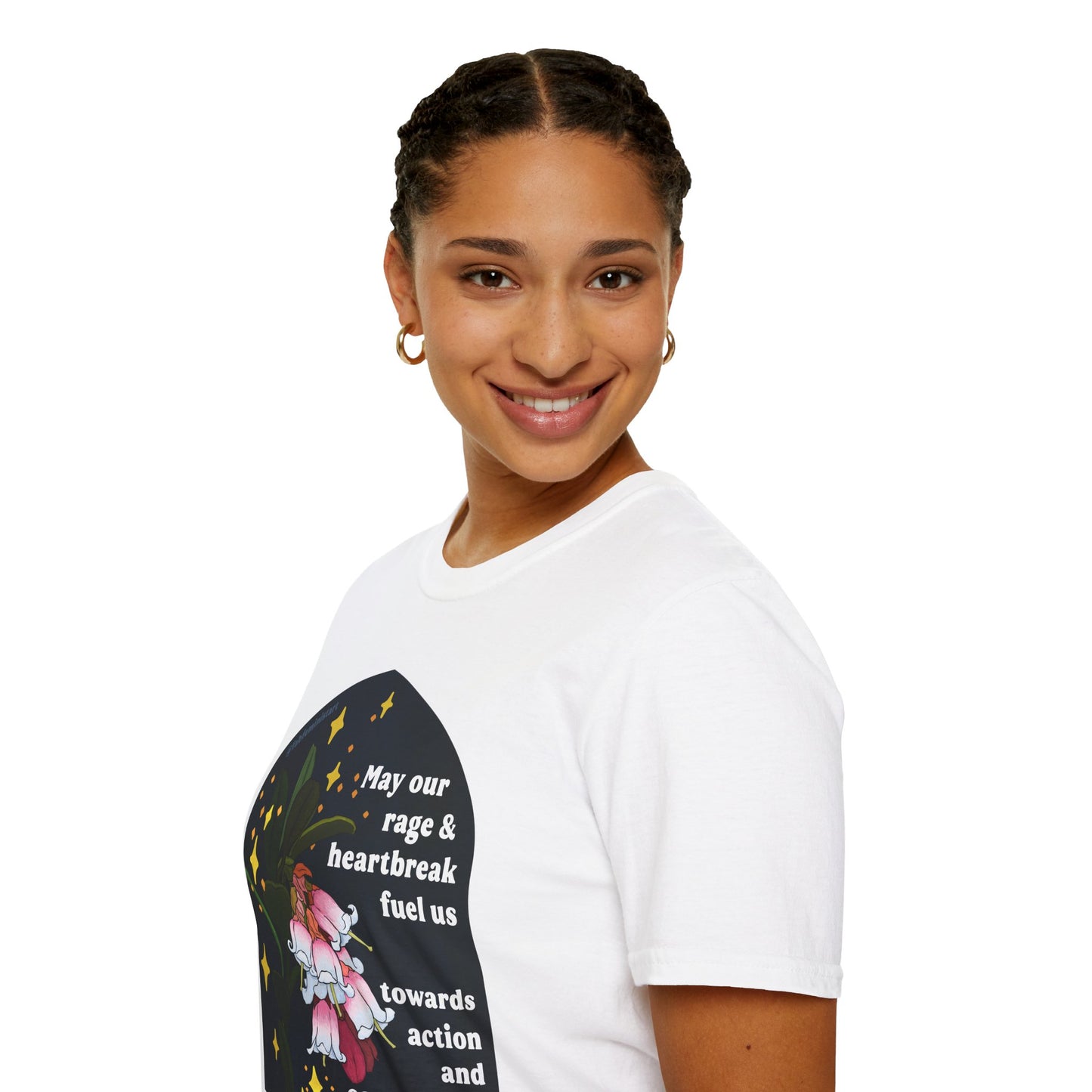 May our rage and heartbreak fuel us towards action and connection: Feminist Shirt