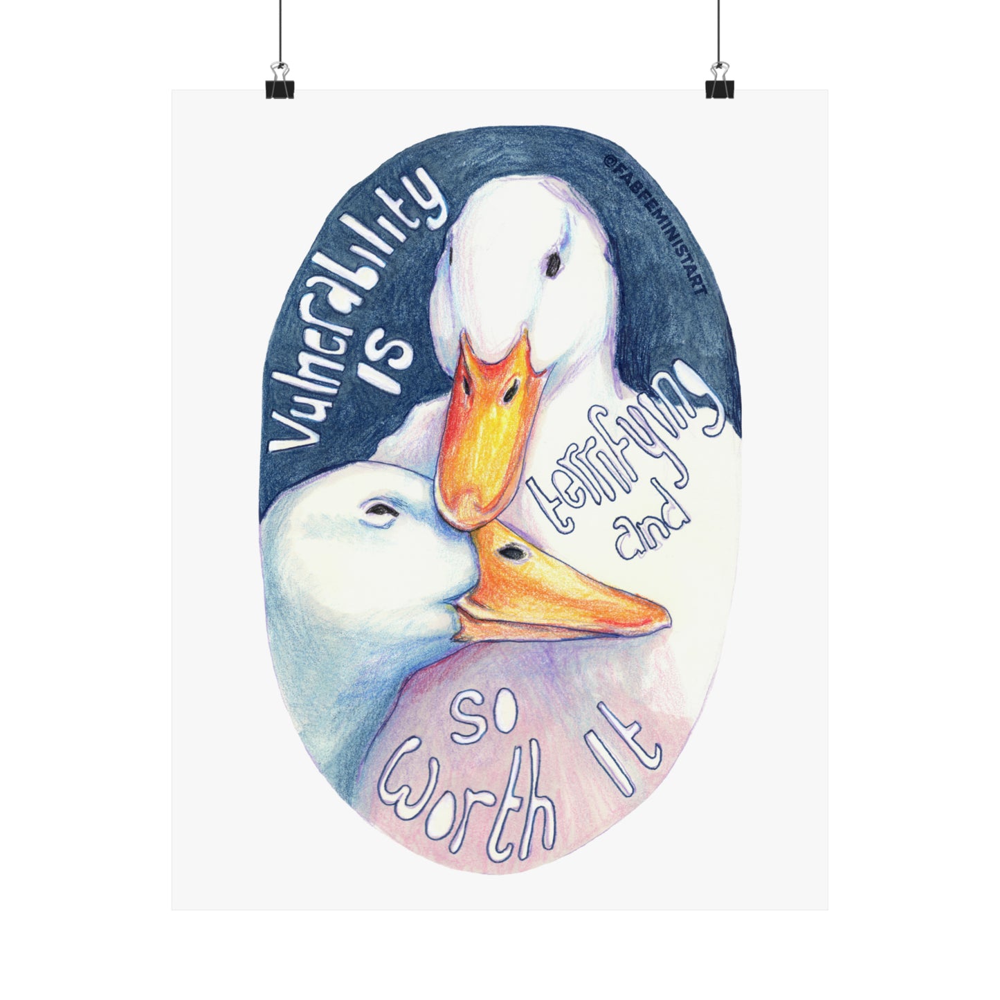 Vulnerability Is Terrifying And So Worth It: Mental Health Art Print