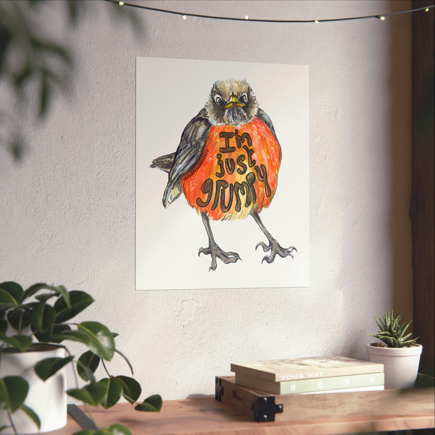 I'm Just Grumpy: Mental Health Art Print