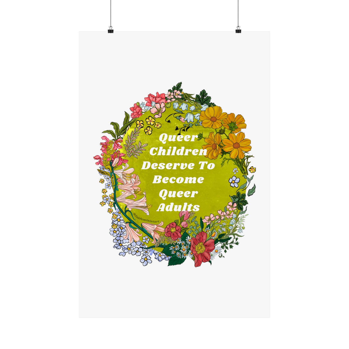Queer Children Deserve To Become Queer Adults: lgbt pride print