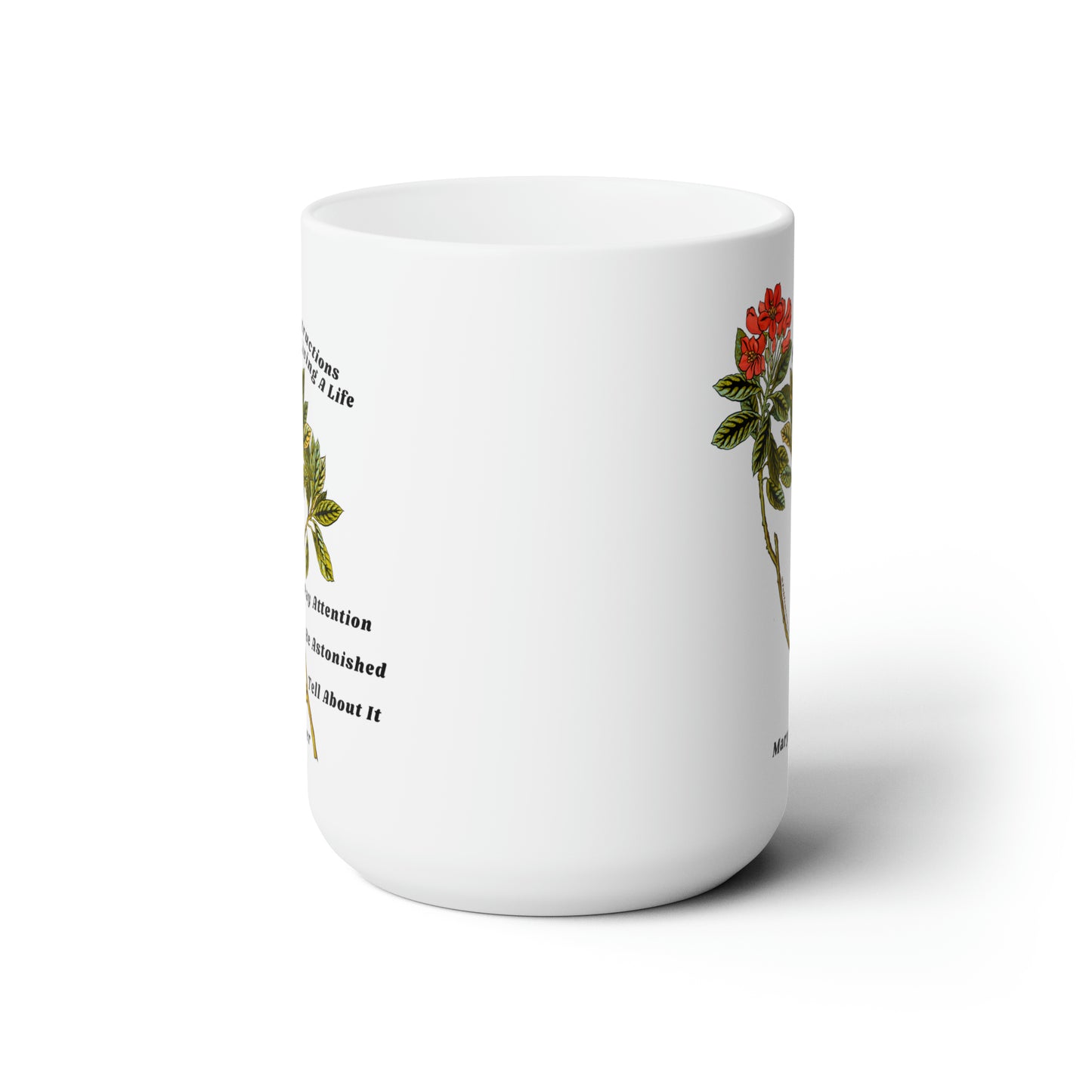 Instructions For Living A Life, Mary Oliver: Feminist Mug