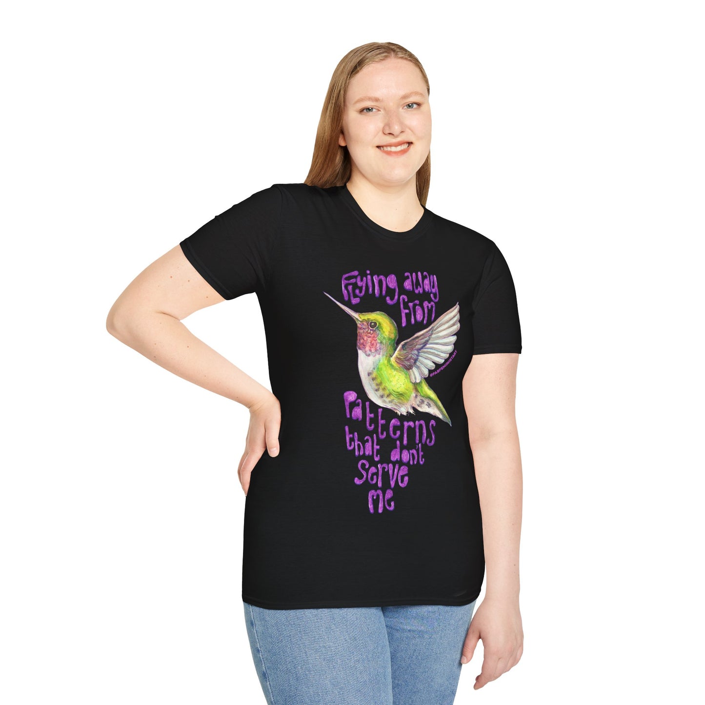 Flying Away From Patterns That Don't Serve Me: Mental Health Shirt