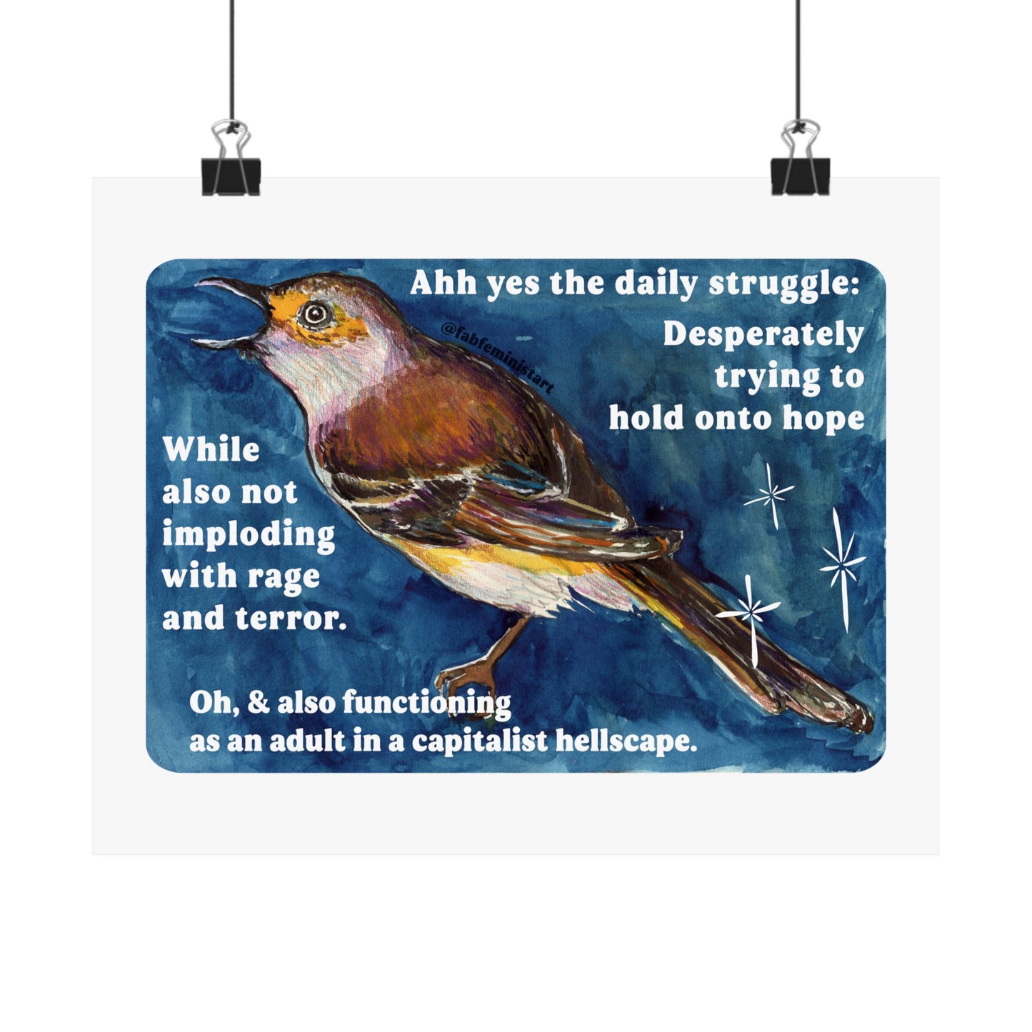 Ahh yes the daily struggle: Mental Health Art