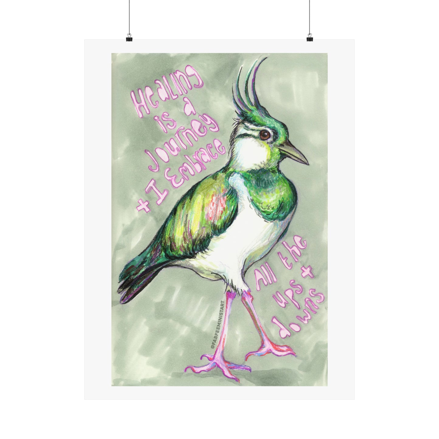 Healing Is A Journey And I Embrace The Ups And Downs: Mental Health Art Print