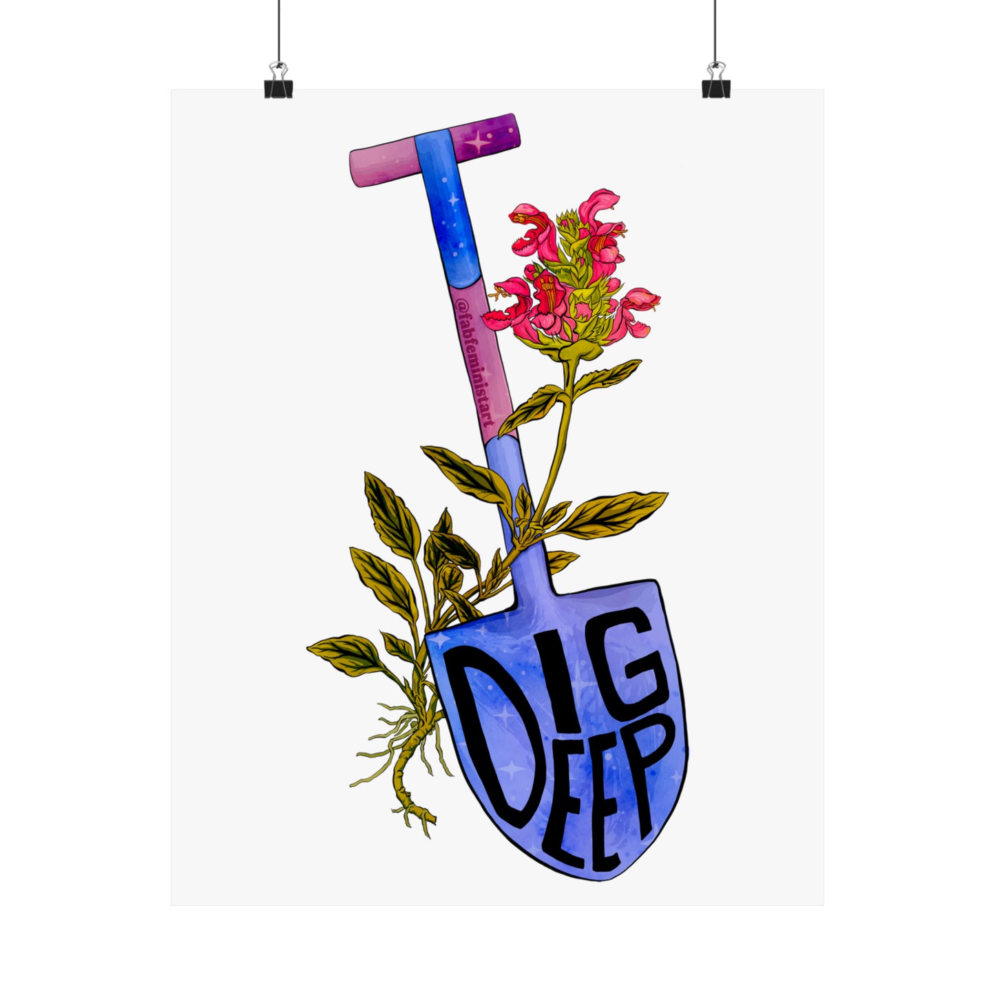 Dig Deep: Mental Health Art Print