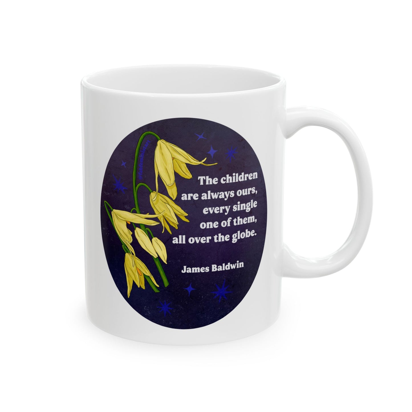 The children are always ours, every single one of them, all over the globe, James Baldwin: Feminist Mug