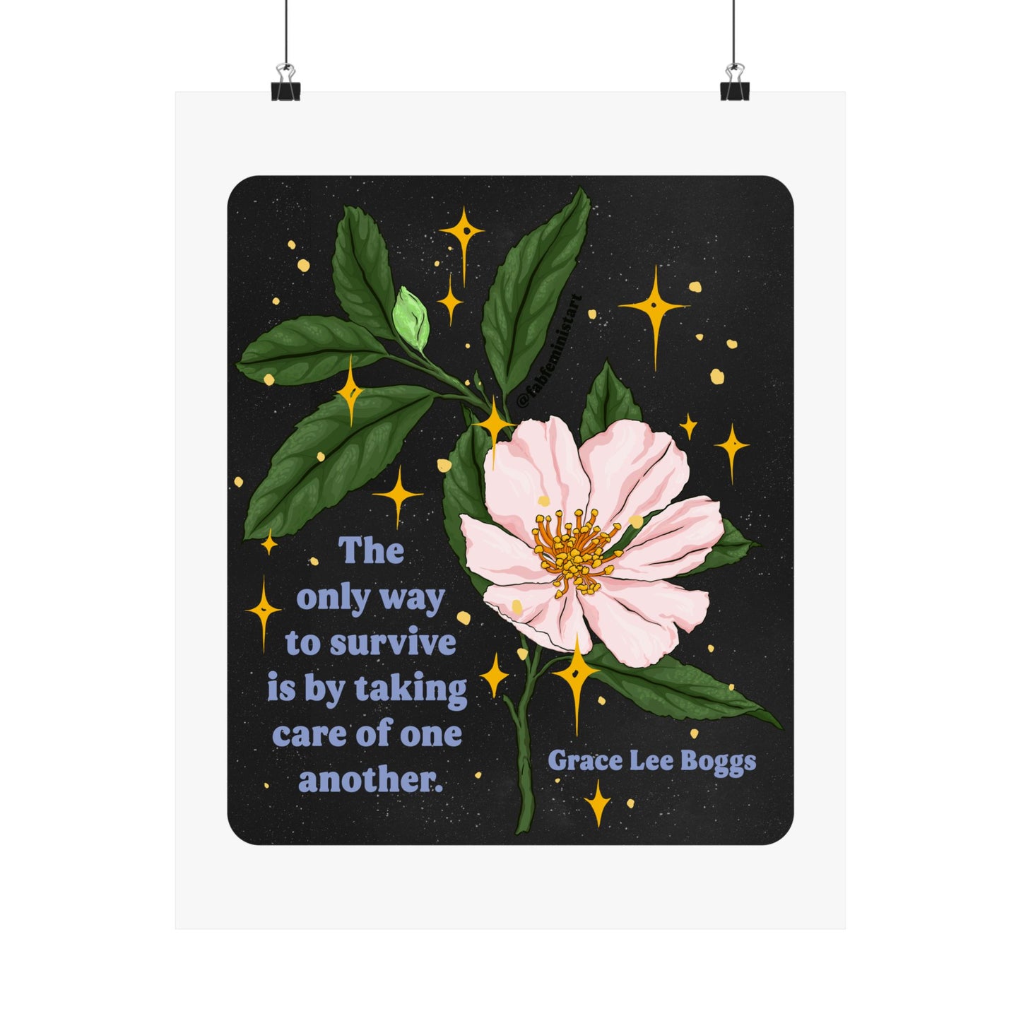 The only way to survive is by taking care of one another, Grace Lee Boggs: Feminist Print