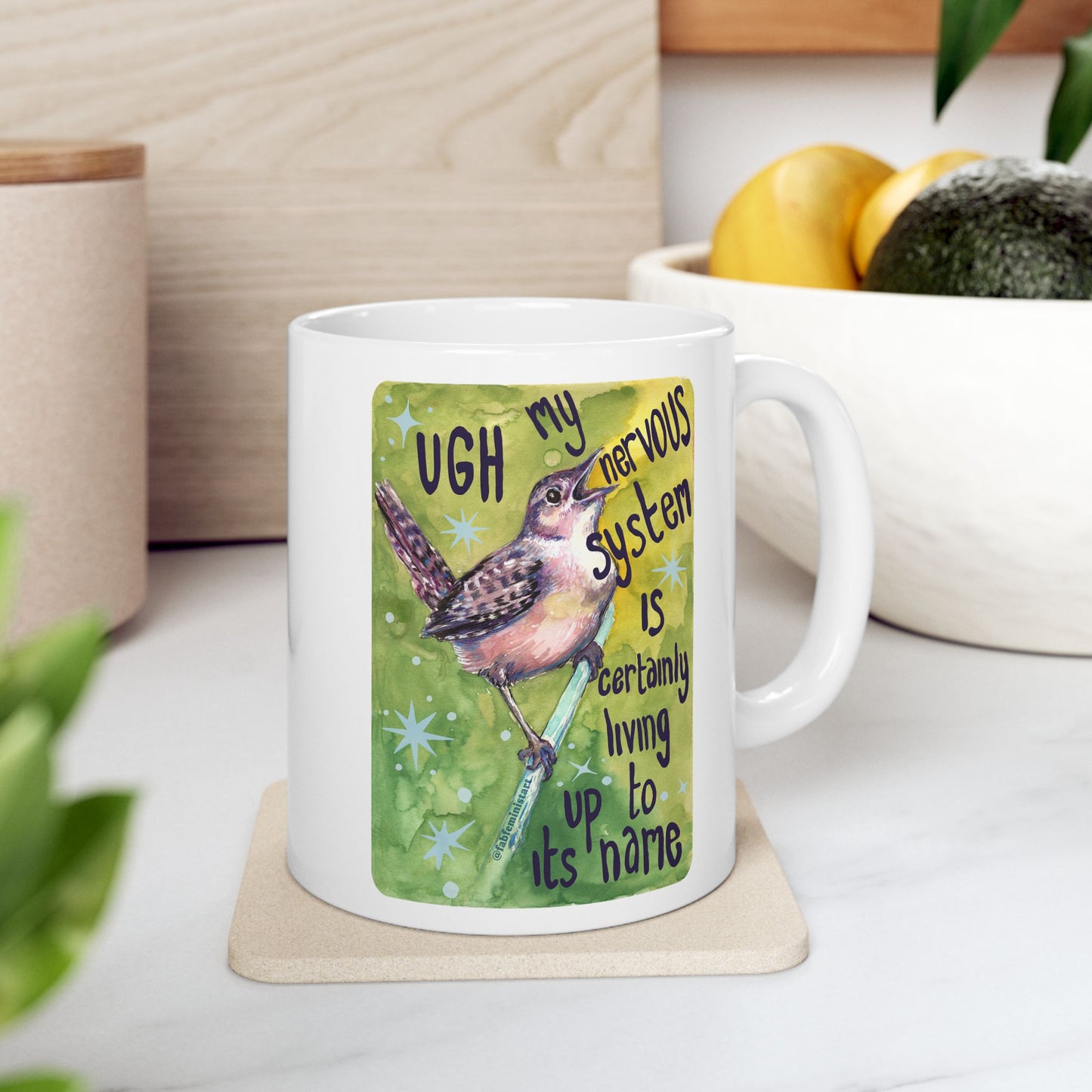 UGH My nervous system is certainly living up to its name: Mental health mug