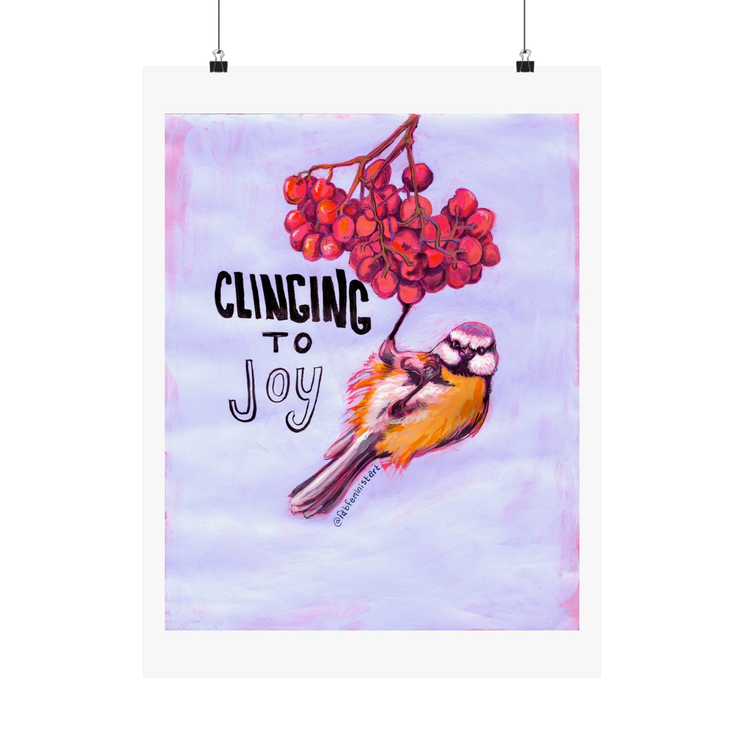Clinging To Joy: Mental Health Art Print