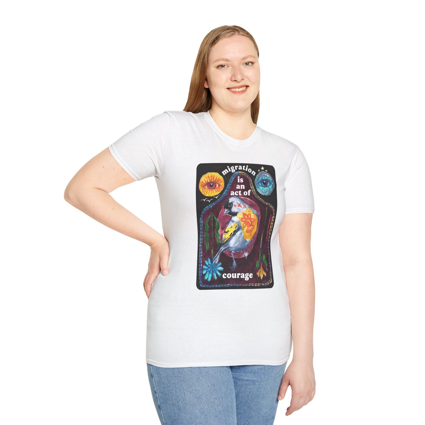 Migration is an act of courage: Feminist shirt