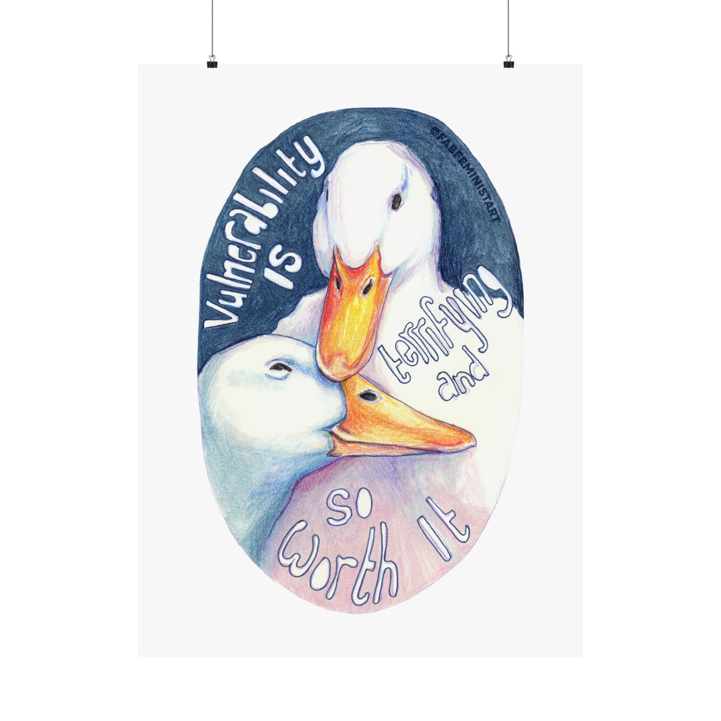Vulnerability Is Terrifying And So Worth It: Mental Health Art Print