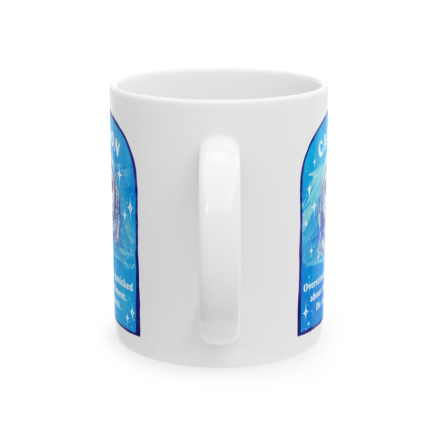 CAUTION Overstimulated and panicked about the government. Do not approach: Feminist Mug
