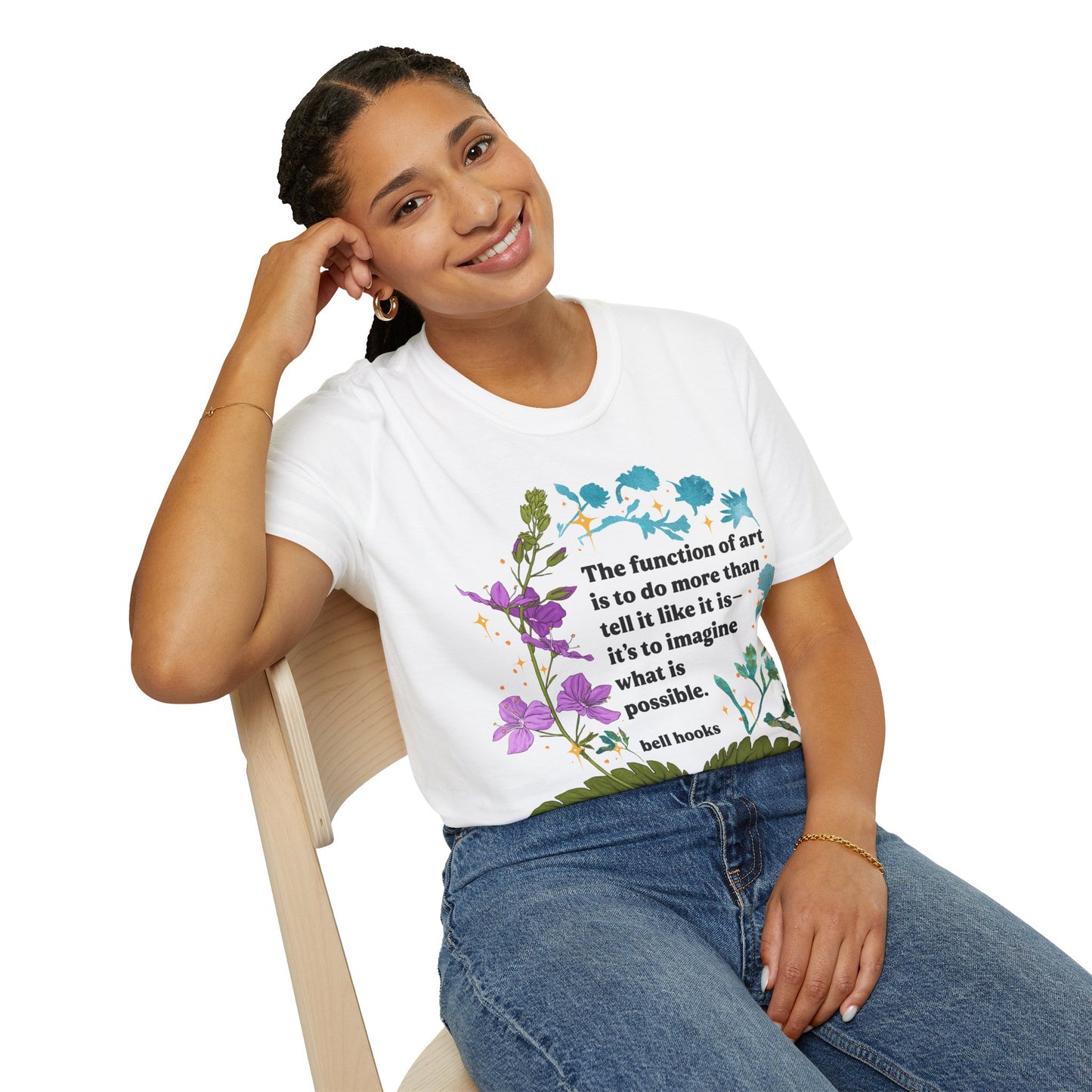 The function of art is to do more than tell it like it is—it's to imagine what is possible, bell hooks: feminist shirt
