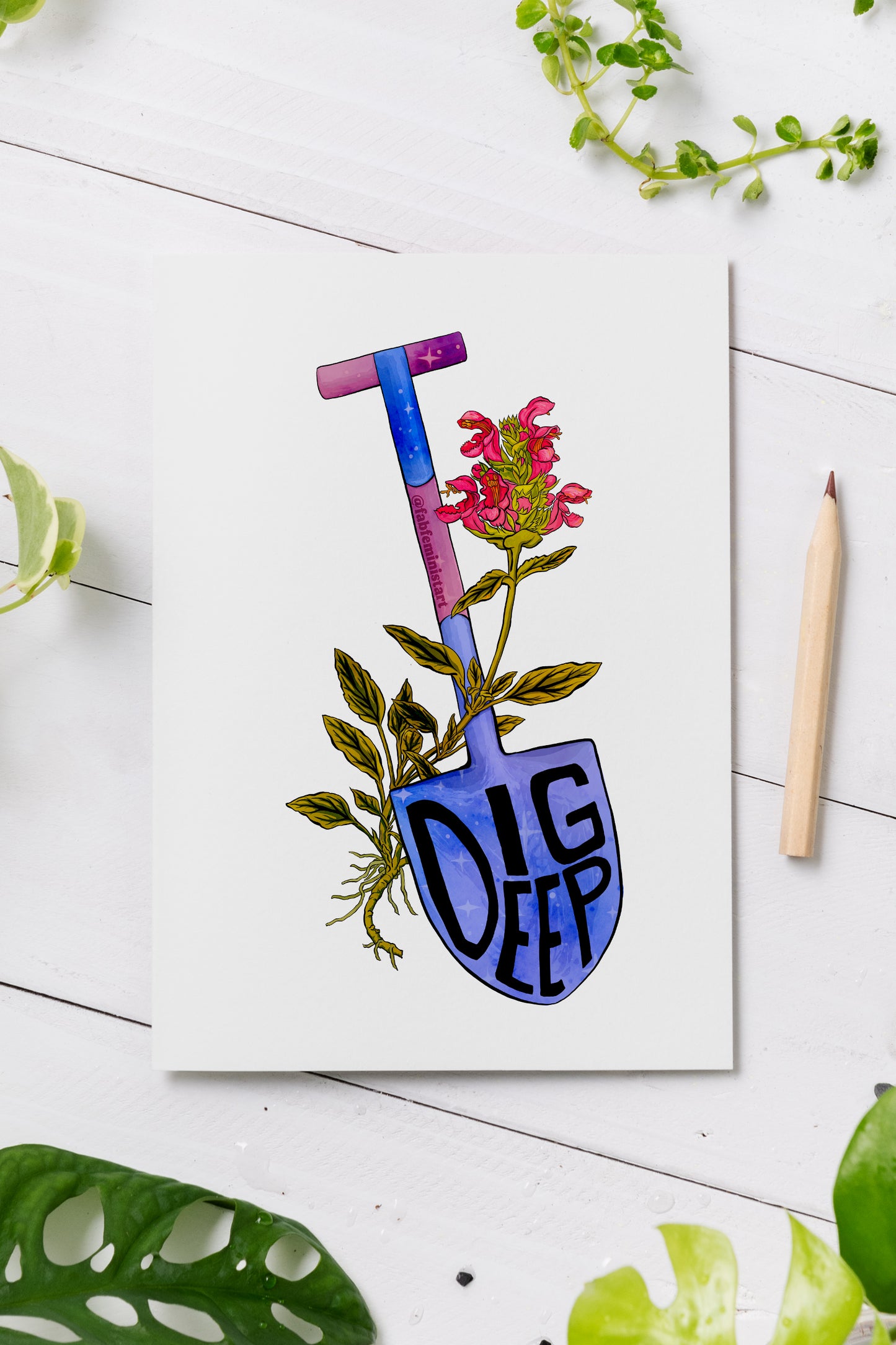 Dig Deep: Mental Health Art Print