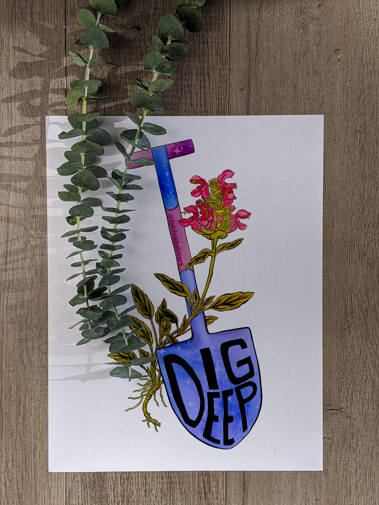 Dig Deep: Mental Health Art Print