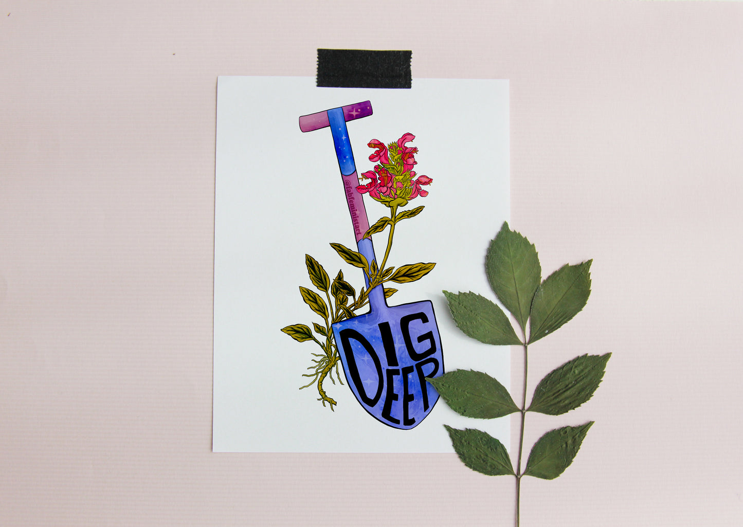 Dig Deep: Mental Health Art Print