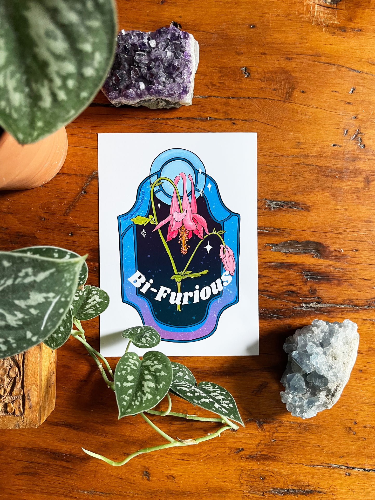 Bi Furious: Bisexual Pride Art Print