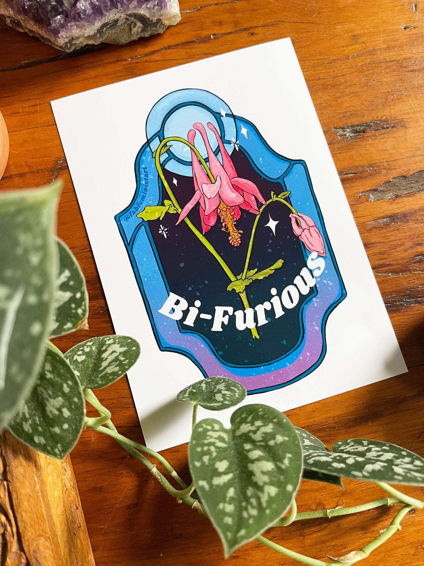 Bi Furious: Bisexual Pride Art Print