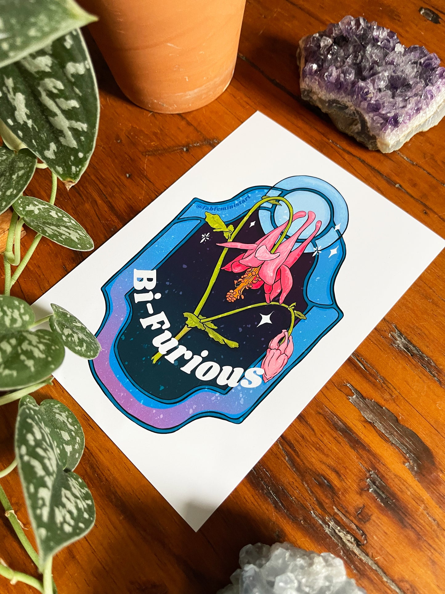 Bi Furious: Bisexual Pride Art Print