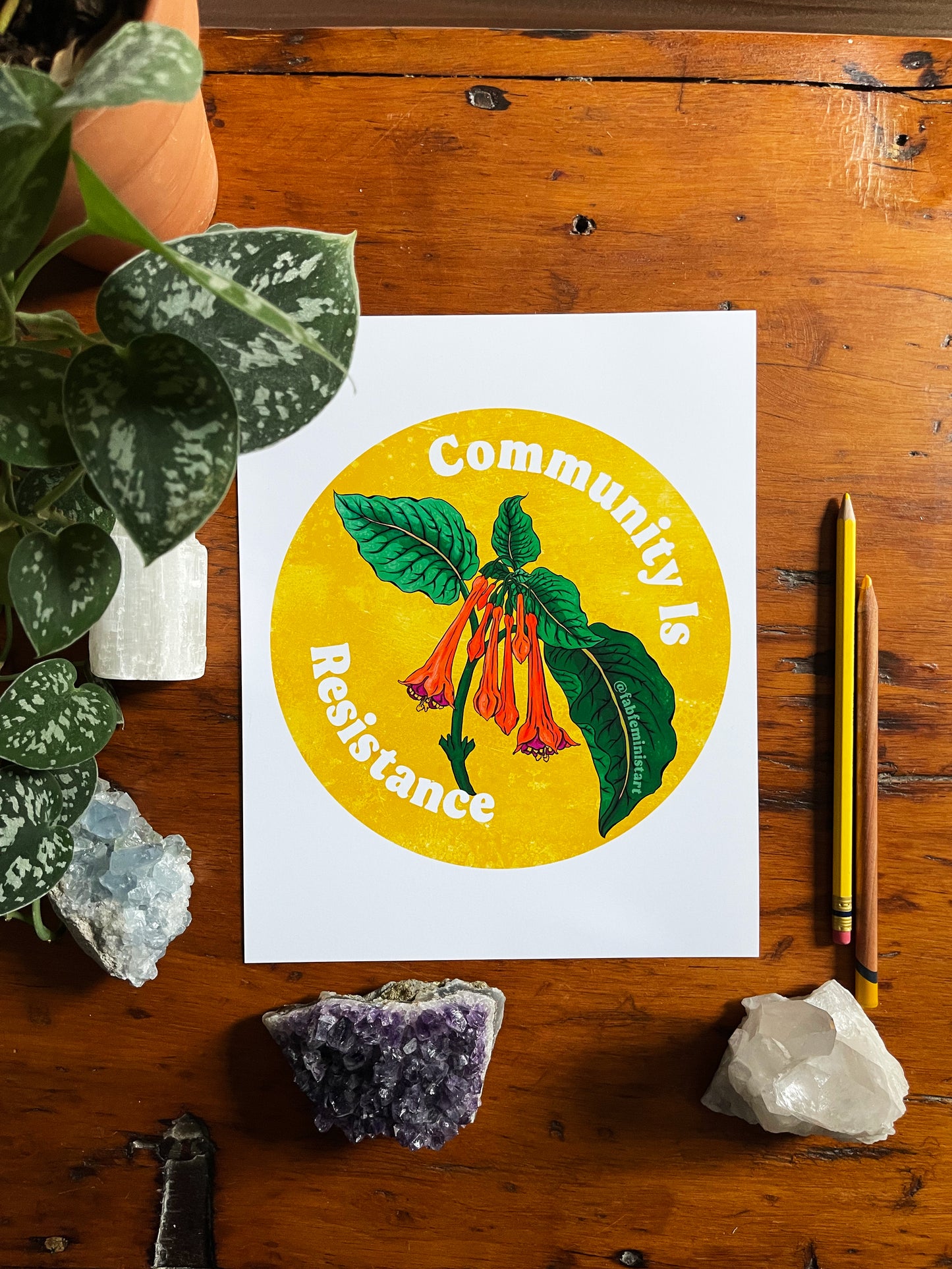 Community Is Resistance: Feminist Art Print