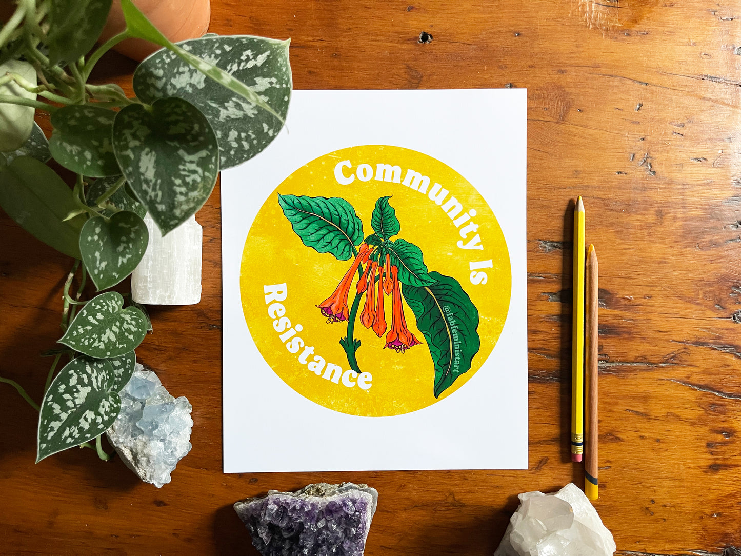 Community Is Resistance: Feminist Art Print