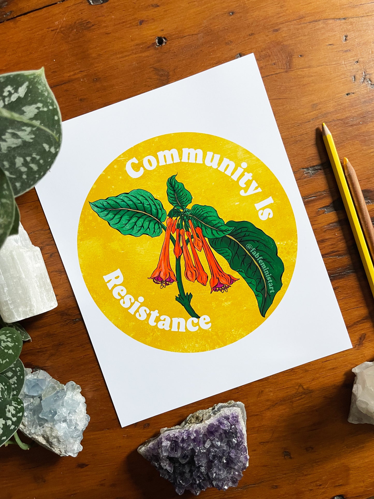 Community Is Resistance: Feminist Art Print
