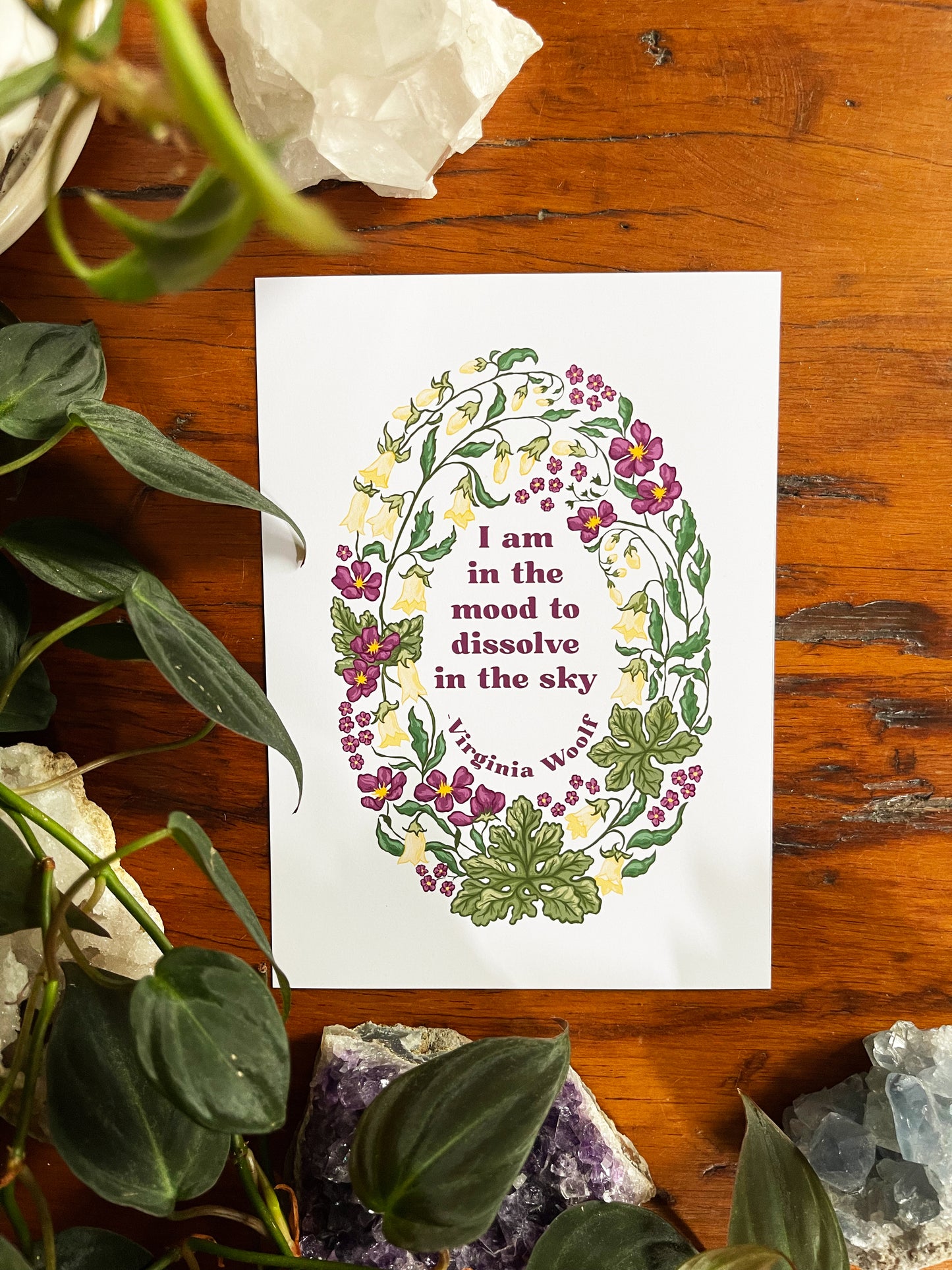 I Am In The Mood To Dissolve In The Sky, Virginia Woolf: Feminist Print