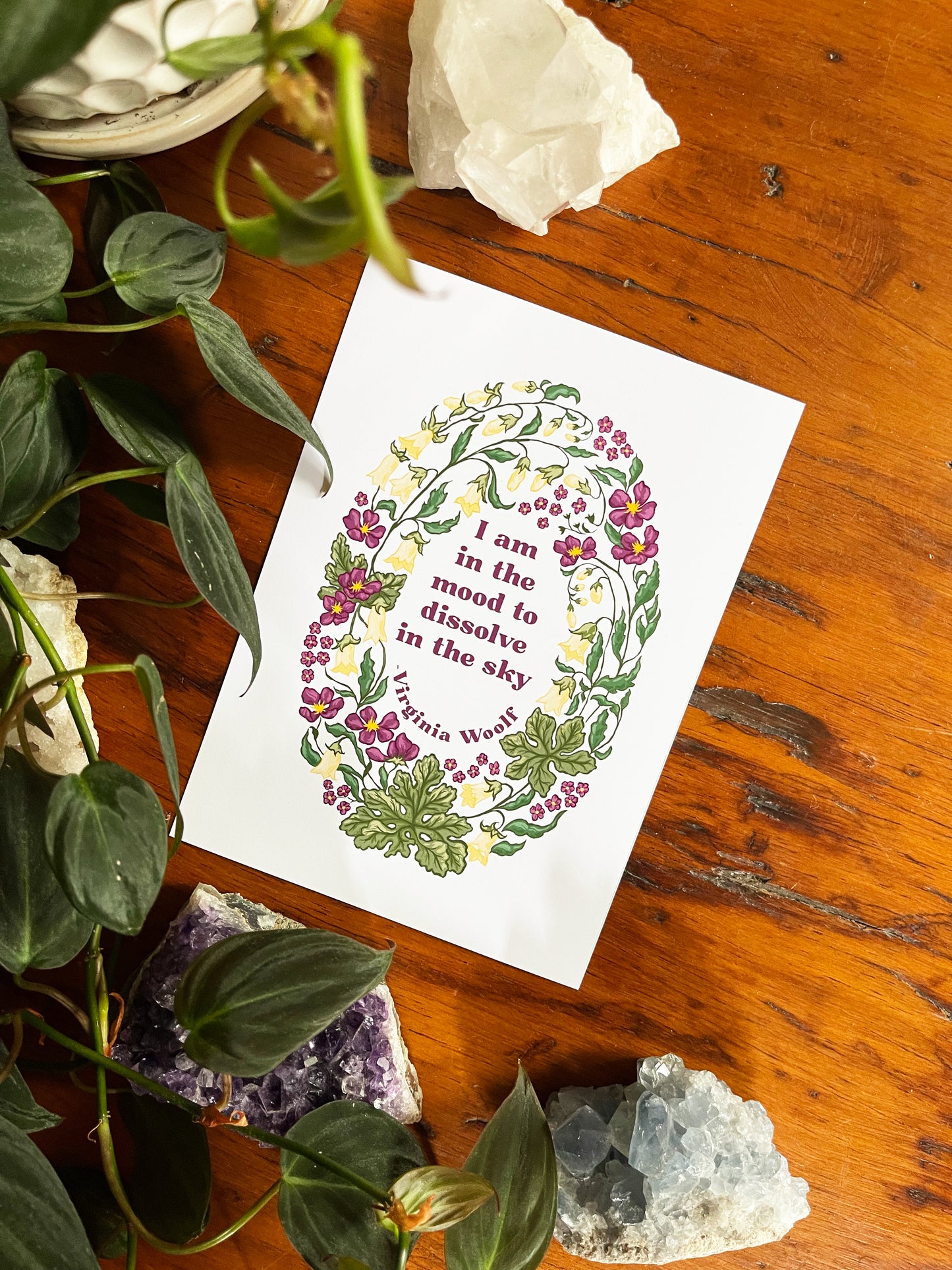 I Am In The Mood To Dissolve In The Sky, Virginia Woolf: Feminist Print