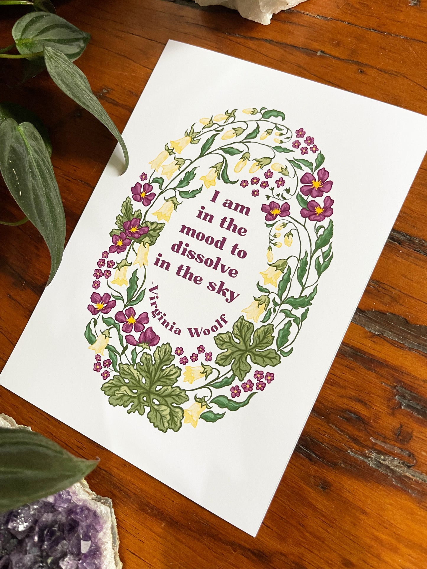 I Am In The Mood To Dissolve In The Sky, Virginia Woolf: Feminist Print