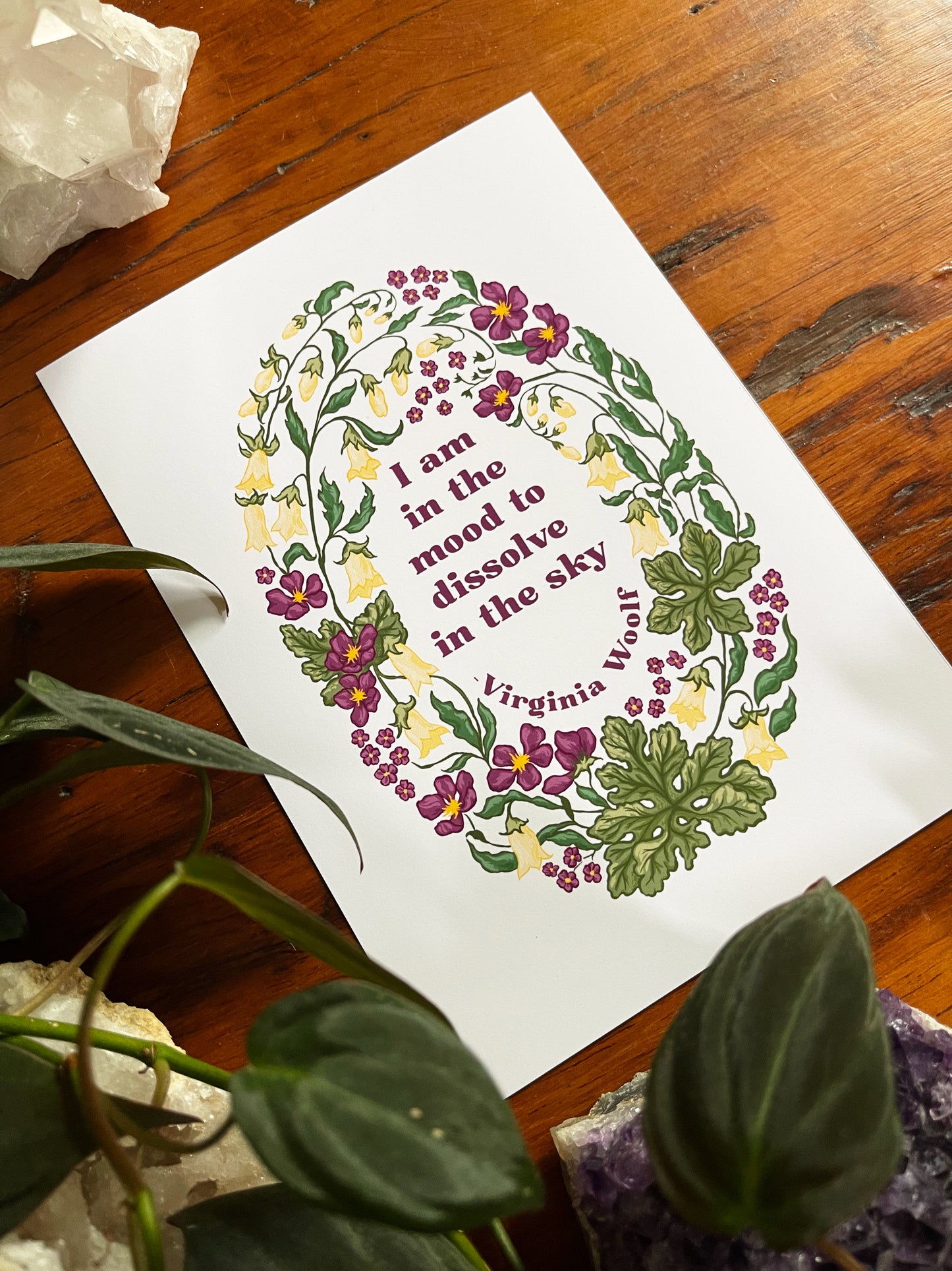 I Am In The Mood To Dissolve In The Sky, Virginia Woolf: Feminist Print