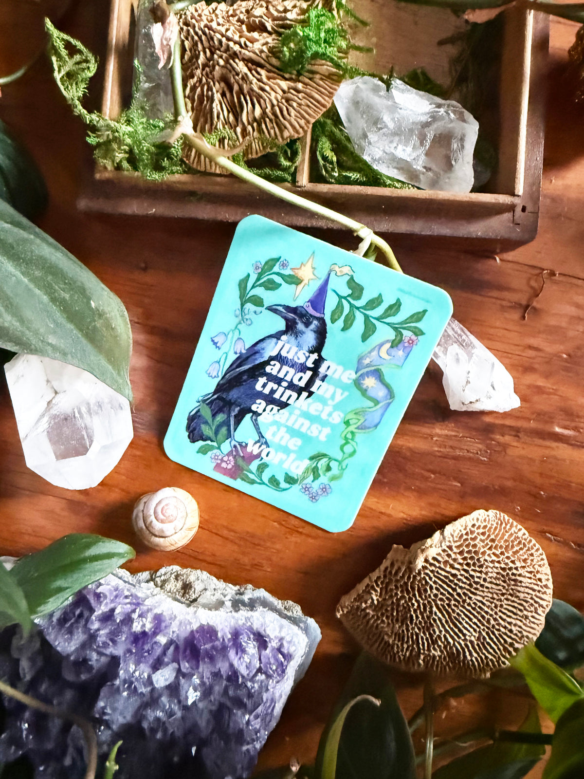 Just Me and My Trinkets Against the World: Raven Sticker