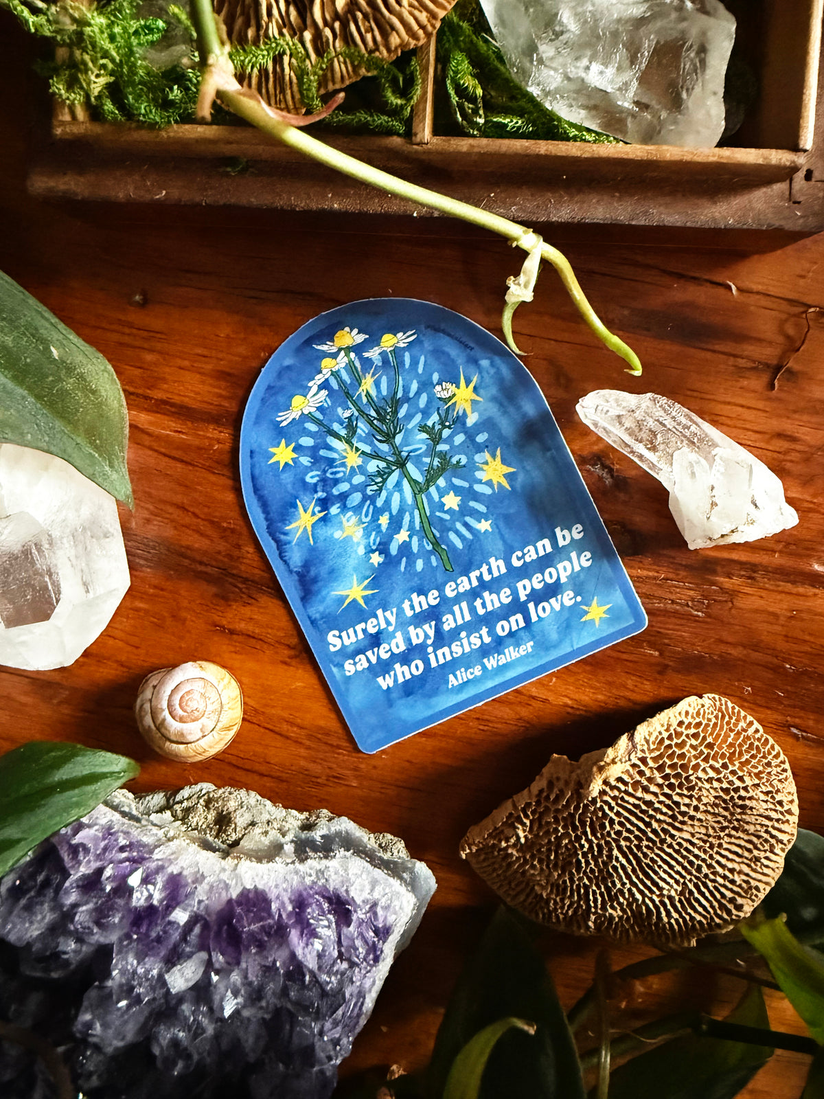 Surely The Earth Can Be Saved By All The People Who Insist On Love, Alice Walker: Feminist Sticker