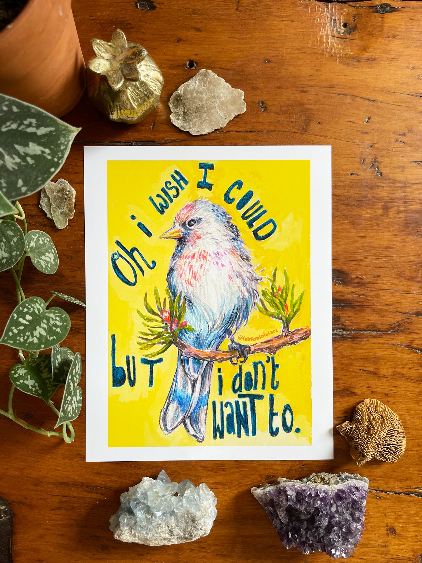 Oh I Wish I Could But I Don't Want To: Mental Health Poster