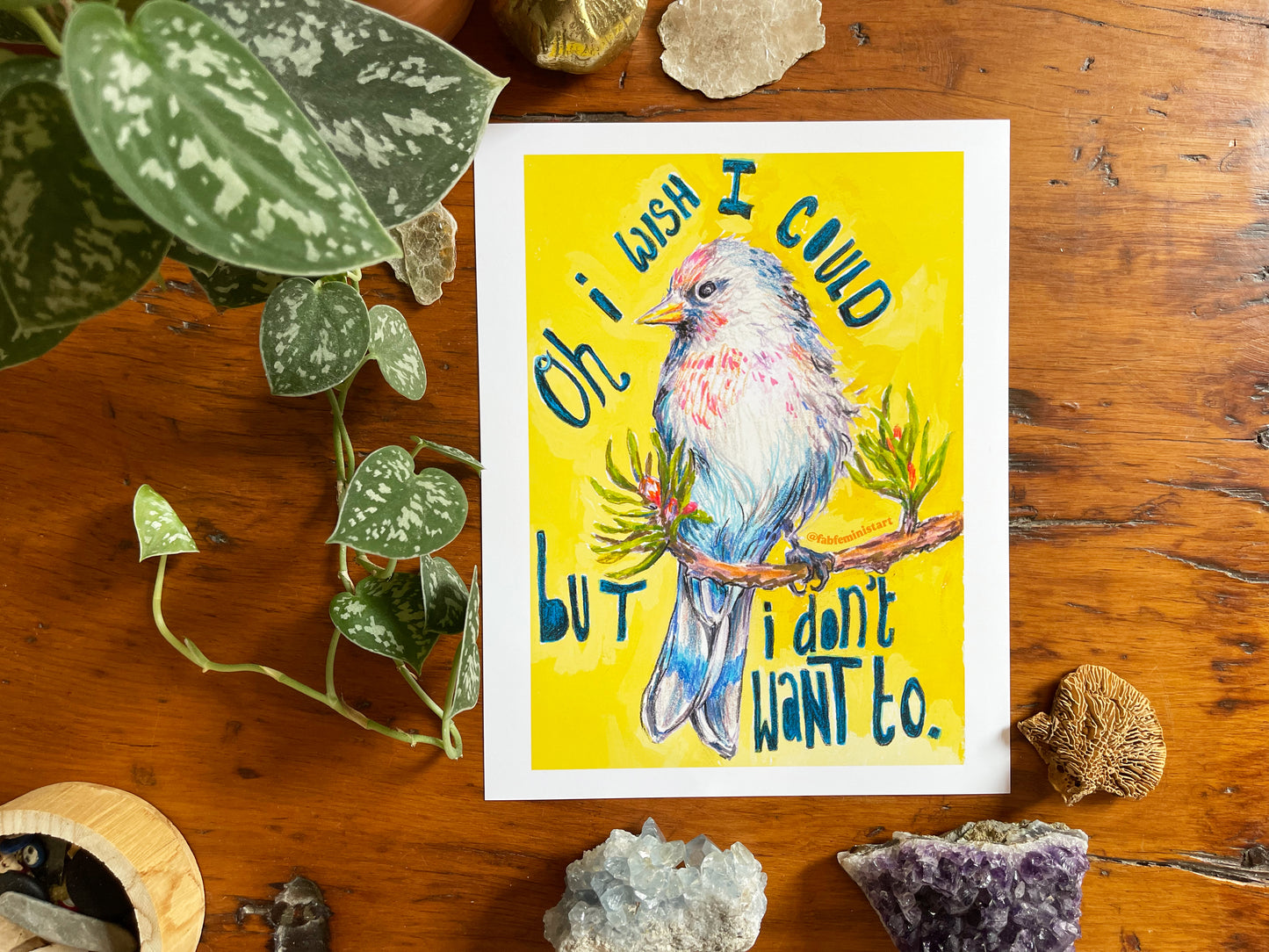 Oh I Wish I Could But I Don't Want To: Mental Health Poster