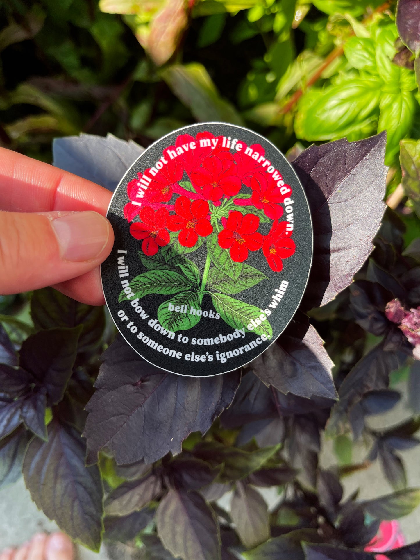 I Will Not Have My Life Narrowed Down, bell hooks: feminist sticker