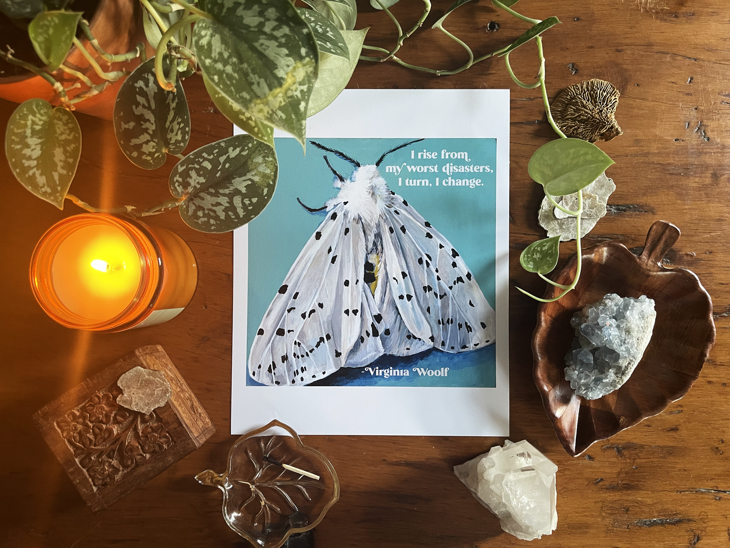 I rise from my worst disasters I turn I change, Virginia Woolf: Feminist Print