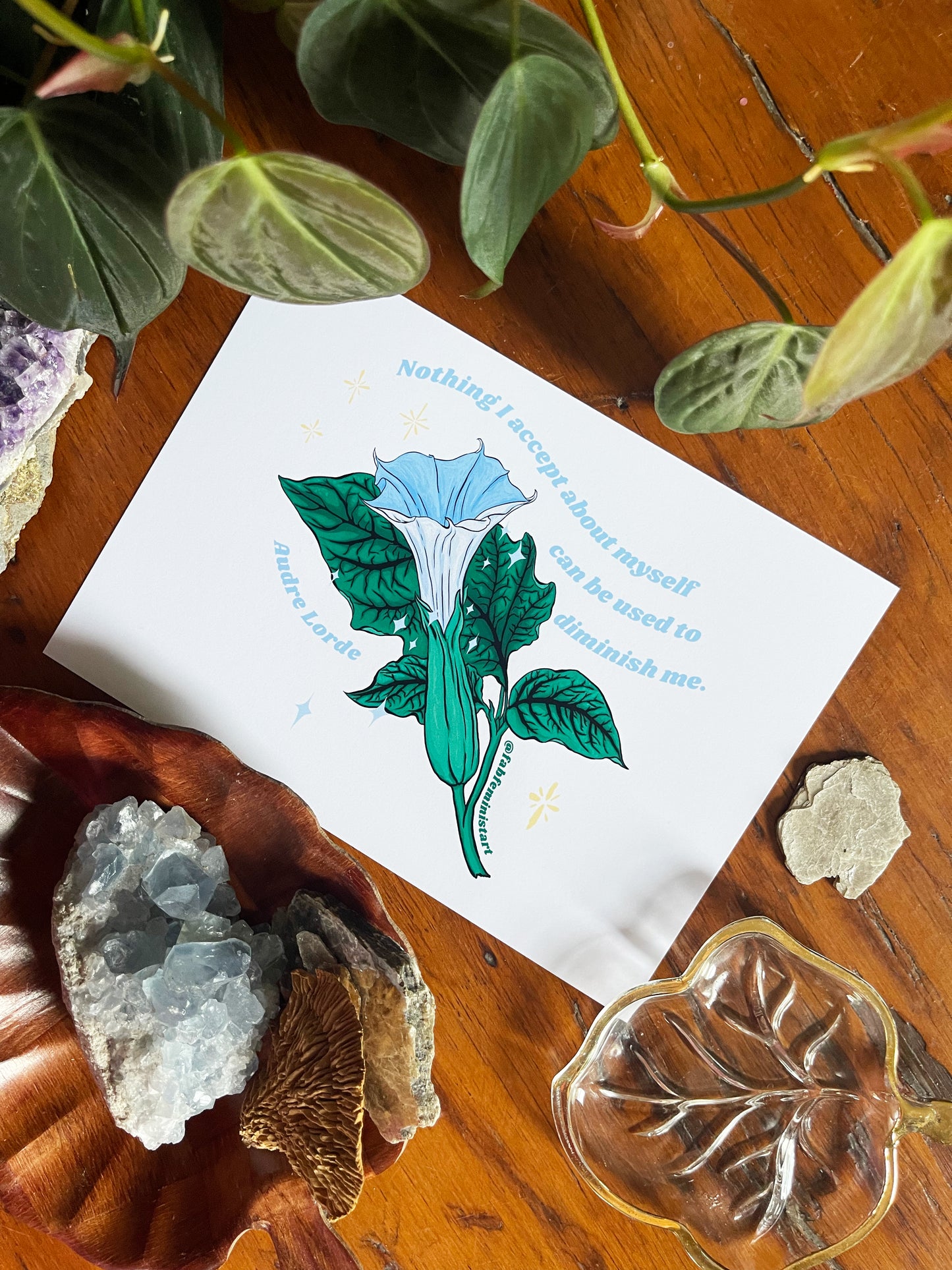 Nothing I Accept About Myself Can Be Used To Diminish Me, Audre Lorde: Feminist Art Print