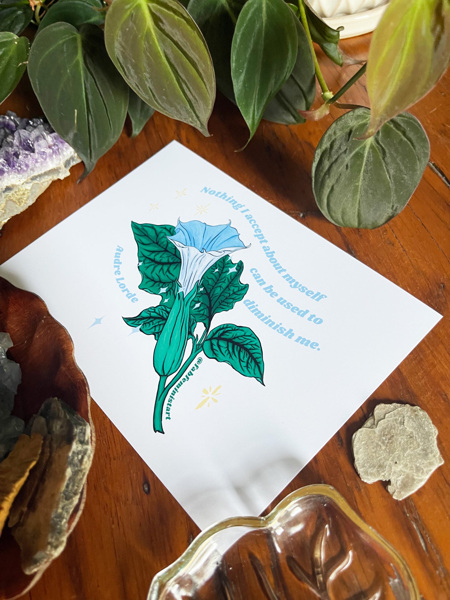 Nothing I Accept About Myself Can Be Used To Diminish Me, Audre Lorde: Feminist Art Print