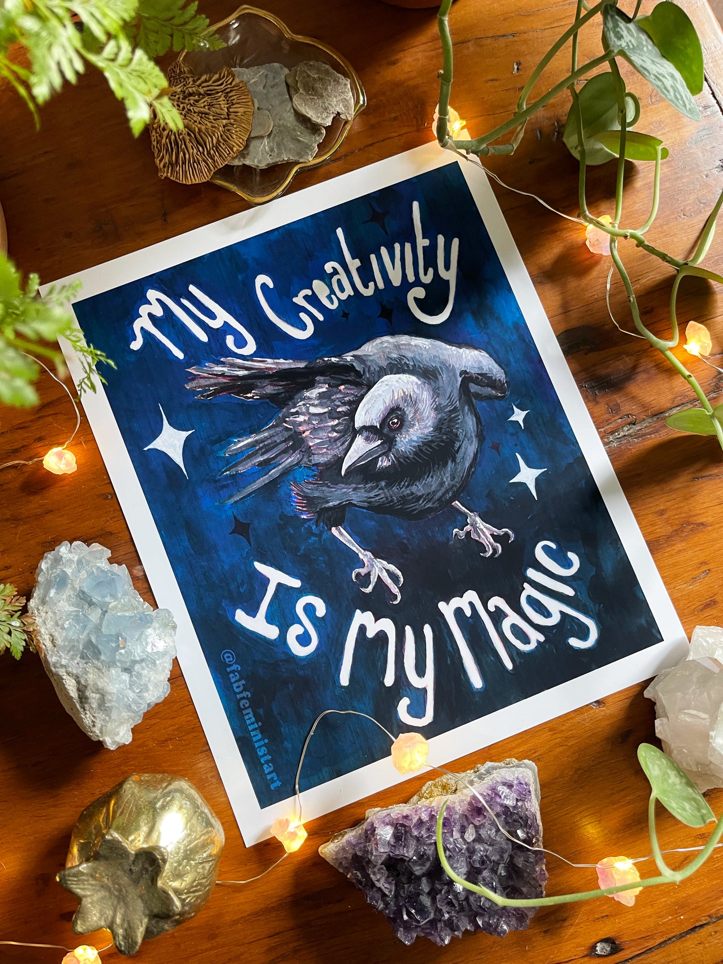 My Creativity Is My Magic: Feminist Art Print