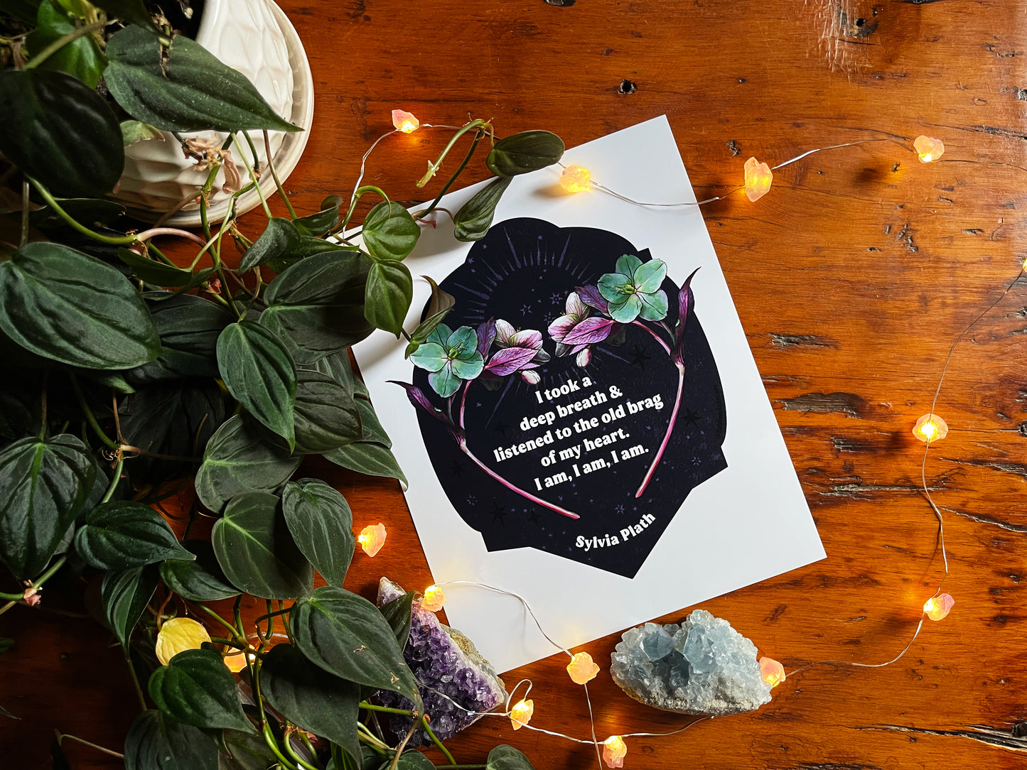 I took a deep breath and listened to the old brag of my heart I am I am I am, Sylvia Plath: Feminist Art Print