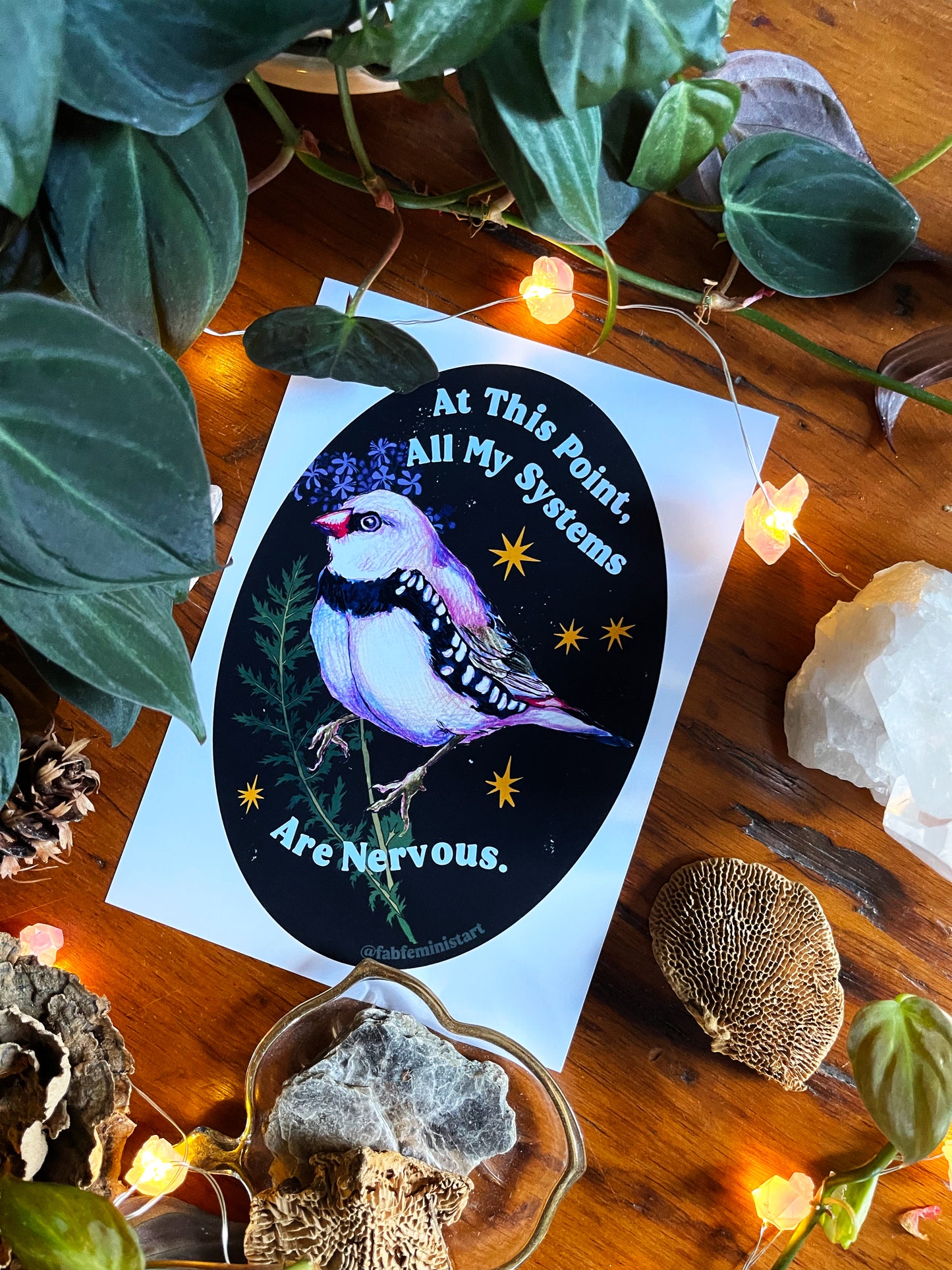 At this point all my systems are nervous: Mental Health Art Print