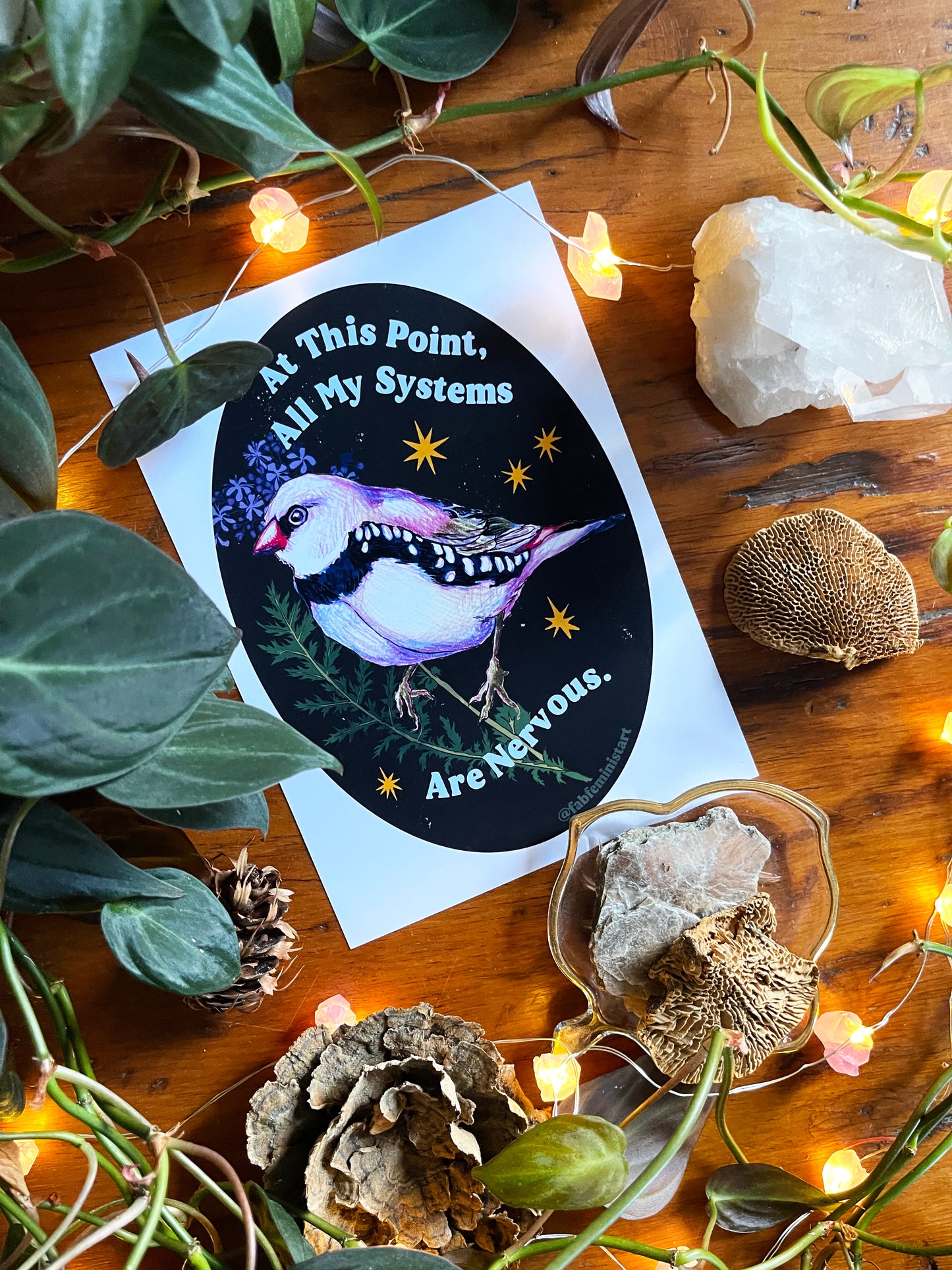 At this point all my systems are nervous: Mental Health Art Print